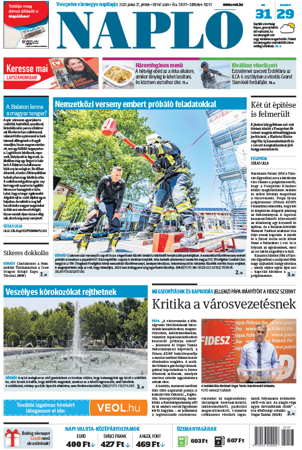 Lapszám: 2025.06.27. + MELLÉKLET
