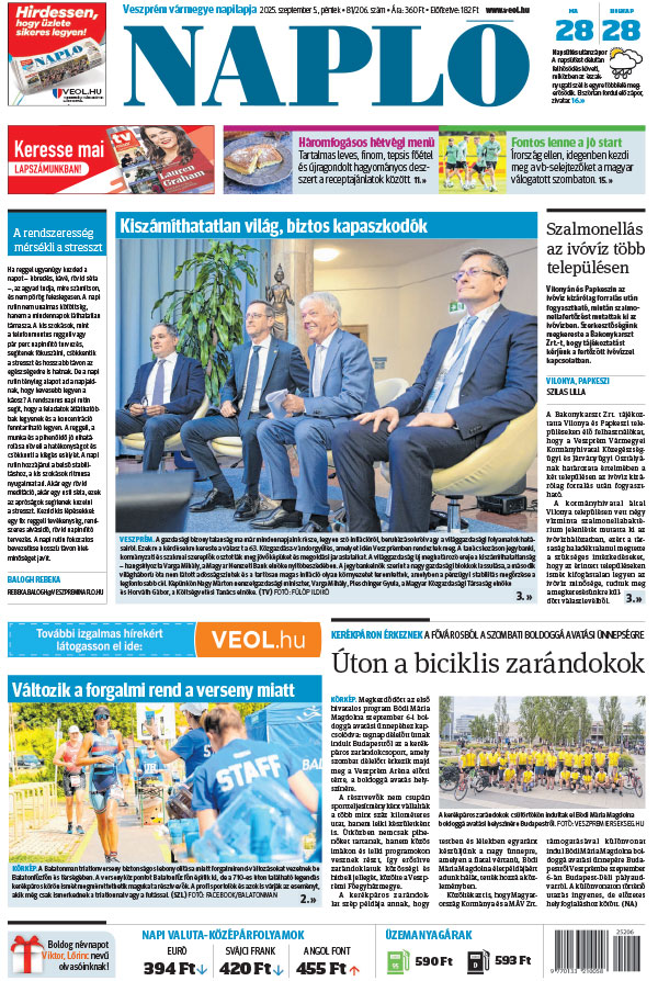 Lapszám: 2025.09.05. + MELLÉKLET
