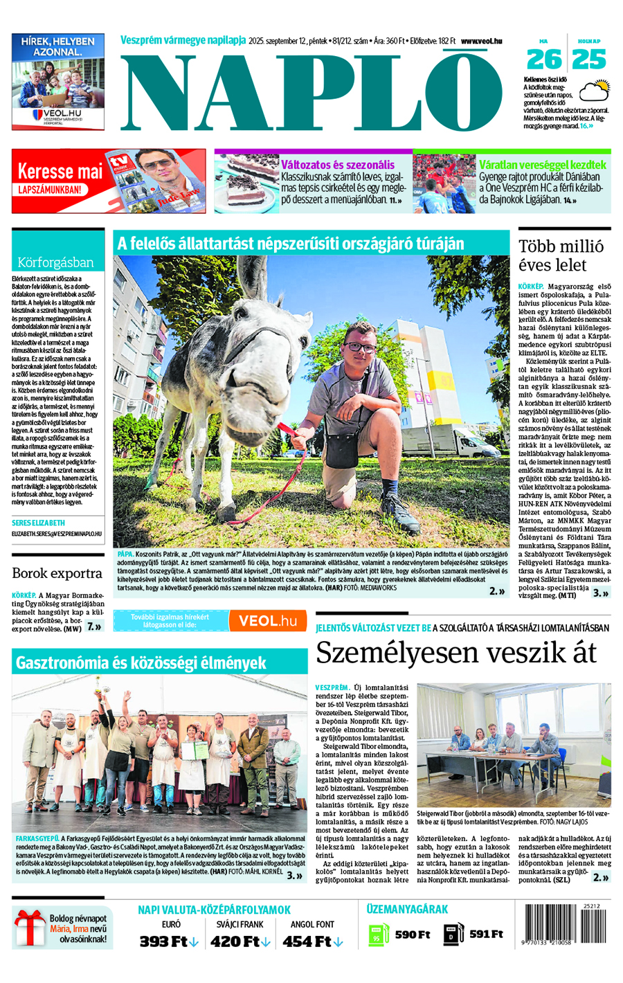 Lapszám: 2025.09.12. + MELLÉKLET
