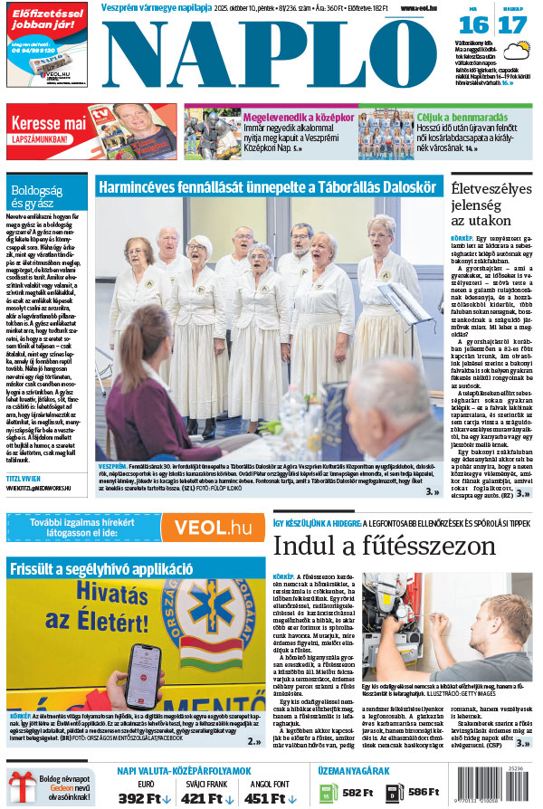 Lapszám: 2025.10.10. + MELLÉKLET
