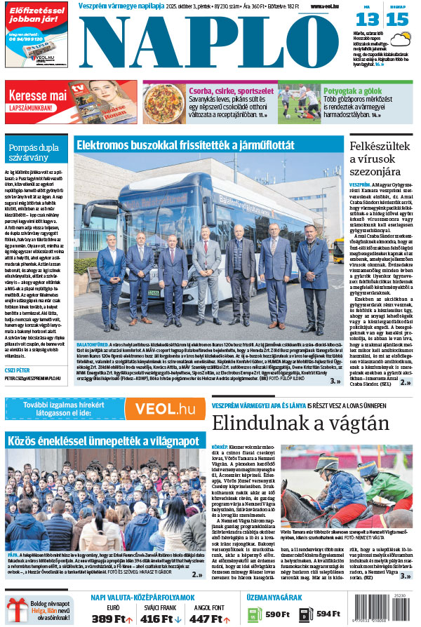 Lapszám: 2025.10.03. + MELLÉKLET