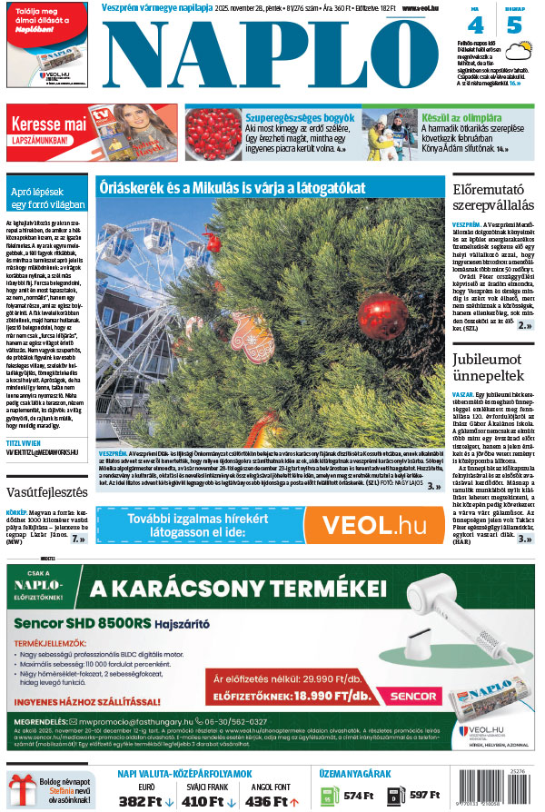 Lapszám: 2025.11.28. + MELLÉKLET