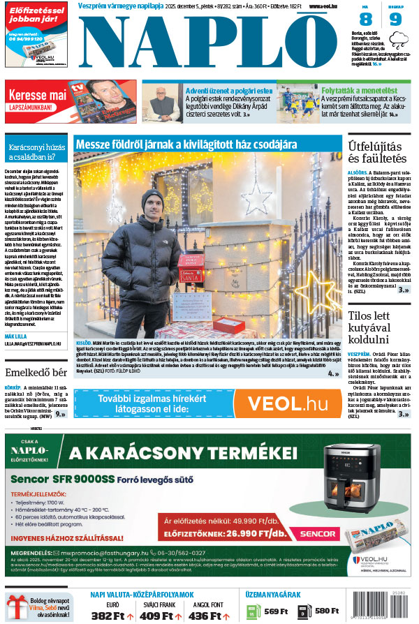 Lapszám: 2025.12.05. + MELLÉKLET