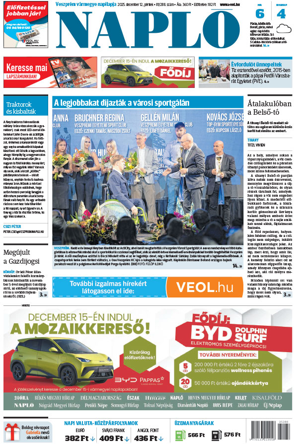 Lapszám: 2025.12.12. + MELLÉKLET