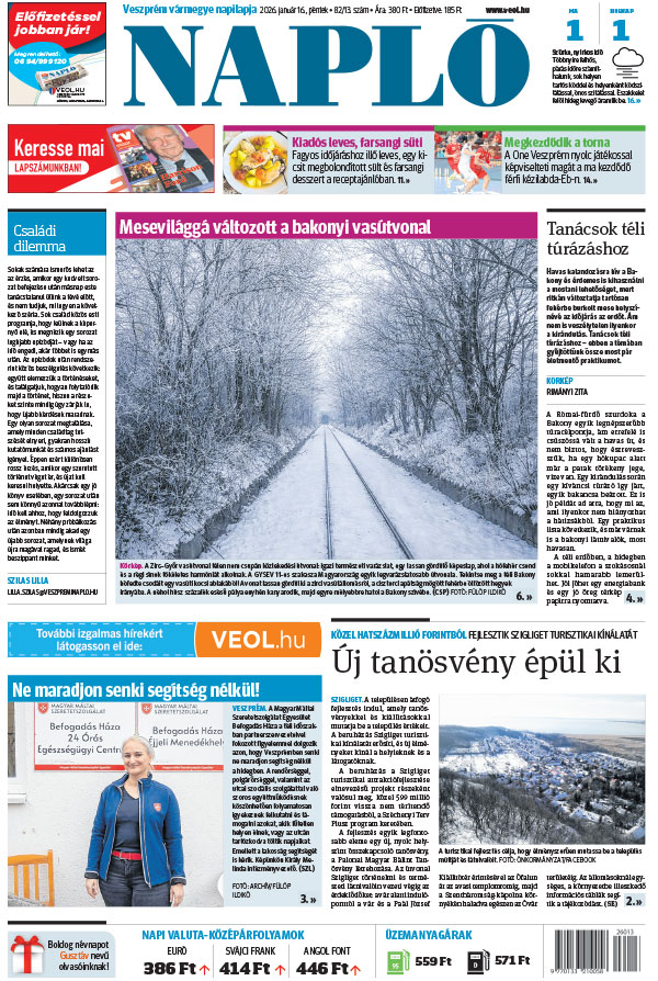 Lapszám: 2026. 01. 16. + MELLÉKLET