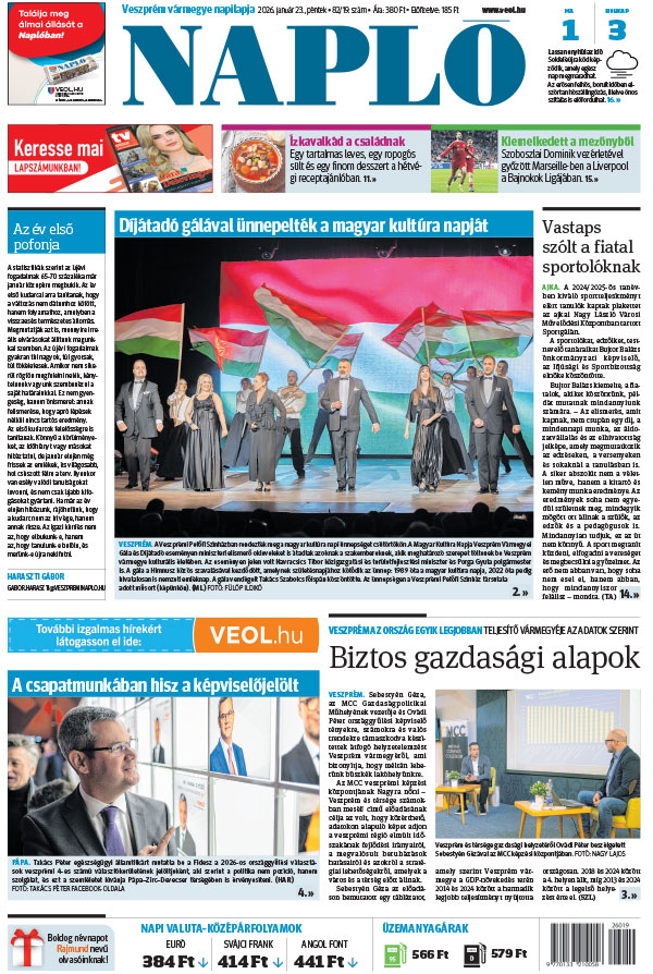 Lapszám: 2026. 01. 23. + MELLÉKLET