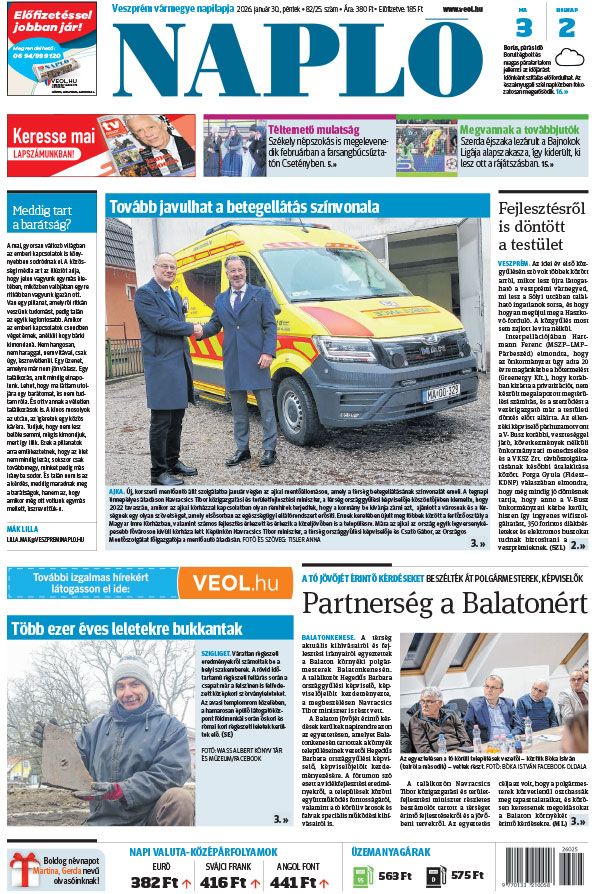 Lapszám: 2026. 01. 30. + MELLÉKLET