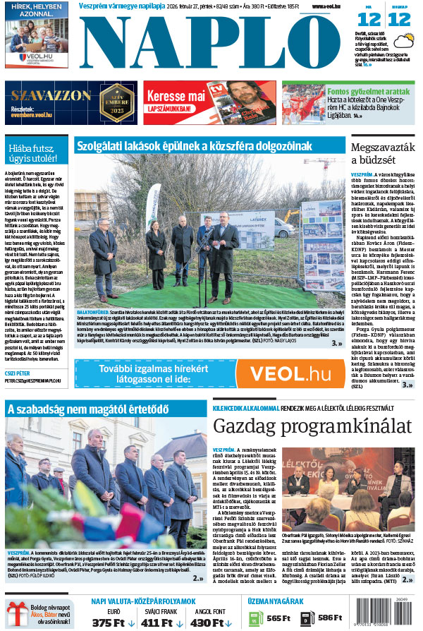 Lapszám: 2026. 02. 27. + MELLÉKLET