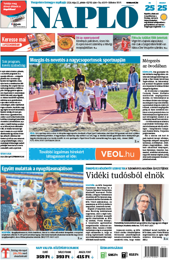 Lapszám: 2026. 05. 22. + MELLÉKLET