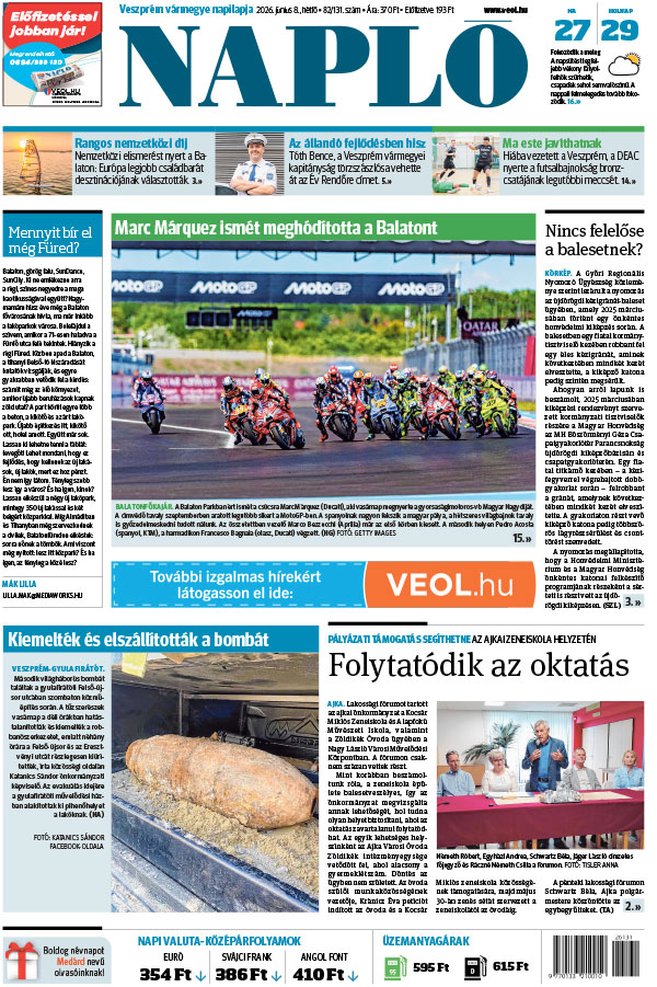Lapszám: 2026. 06. 08.