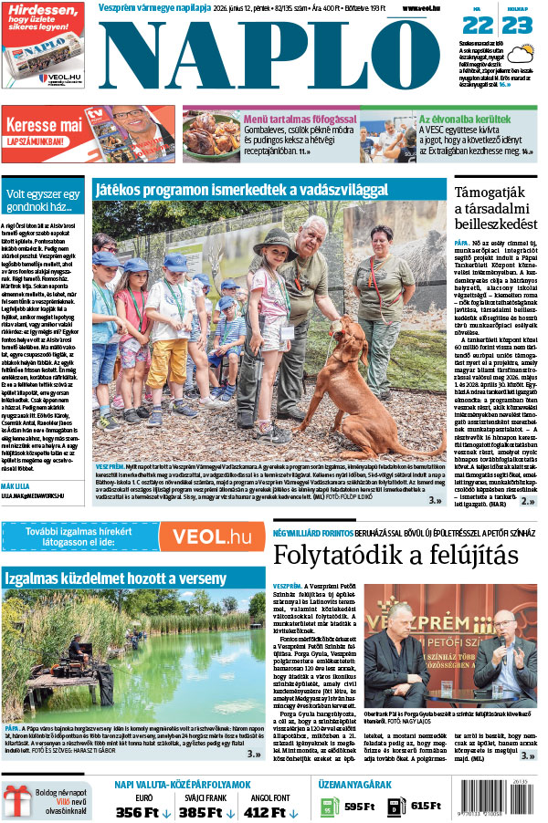Lapszám: 2026. 06. 12. + MELLÉKLET