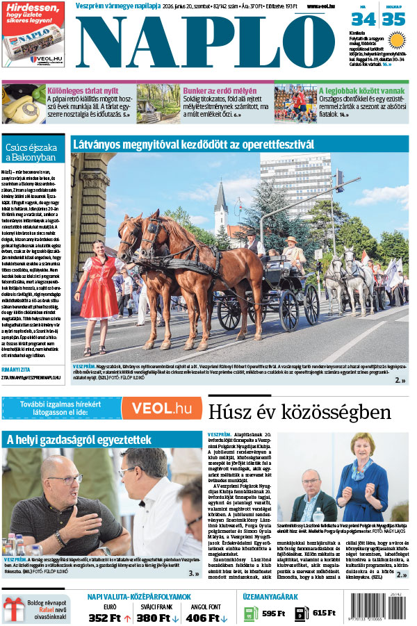 Lapszám: 2026. 06. 20.