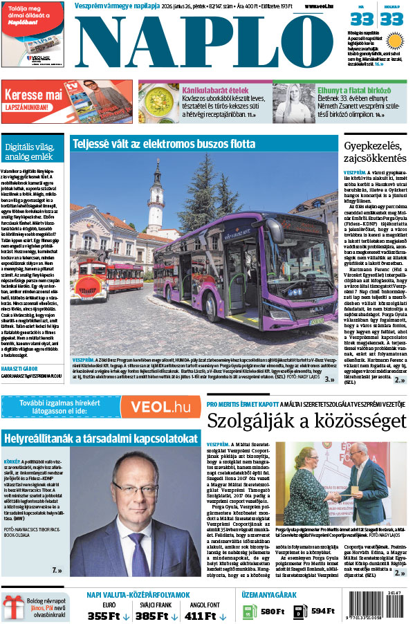 Lapszám: 2026. 06. 26. + MELLÉKLET