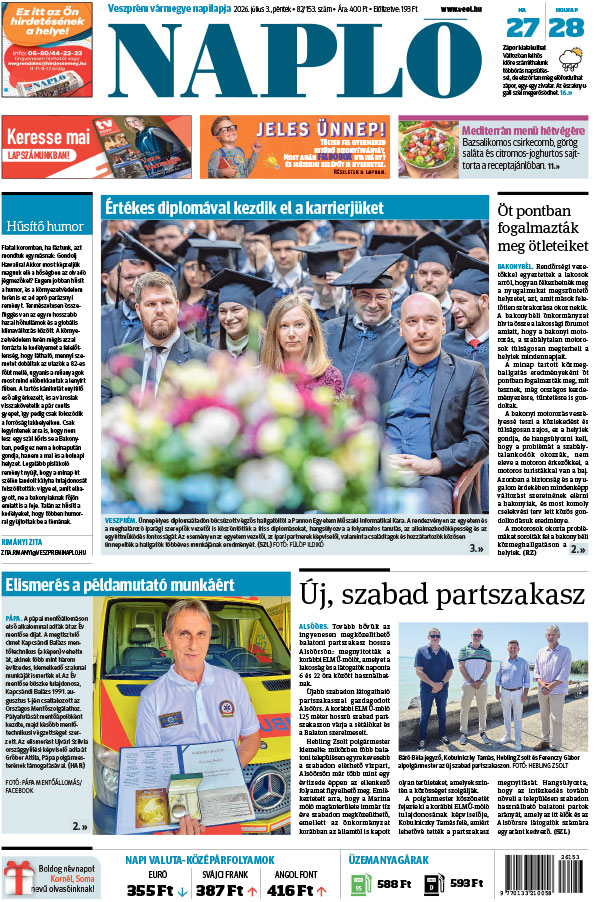 Lapszám: 2026. 07. 03.