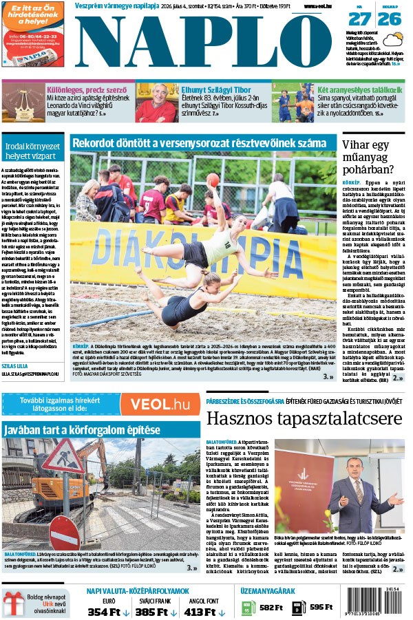 Lapszám: 2026. 07. 04.