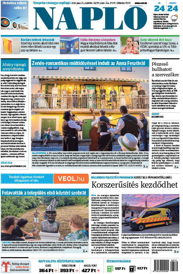 Lapszám: 2026. 07. 23.