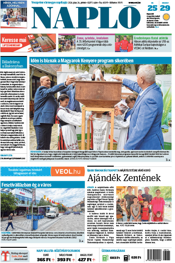 Lapszám: 2026. 07. 24.